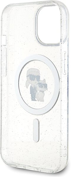 Handyhülle Karl Lagerfeld IML Glitter Karl and Choupette MagSafe Back Cover für iPhone 15 transparent ...