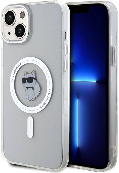 Kryt na mobil Karl Lagerfeld IML Choupette MagSafe Zadný Kryt pre iPhone 15 Plus Transparent ...