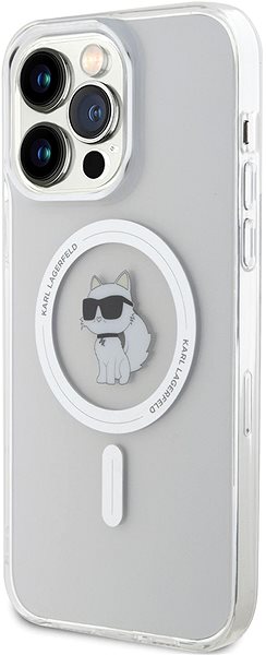 Telefon tok Karl Lagerfeld IML Choupette iPhone 15 Pro Max MagSafe átlátszó tok ...