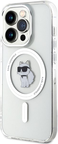 Telefon tok Karl Lagerfeld IML Choupette iPhone 15 Pro MagSafe átlátszó tok ...