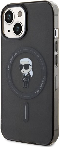 Handyhülle Karl Lagerfeld IML Ikonik MagSafe Back Cover für iPhone 15 Schwarz ...