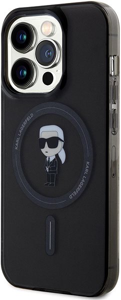 Telefon tok Karl Lagerfeld IML Ikonik iPhone 15 Pro MagSafe fekete tok ...