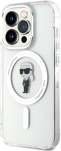 Telefon tok Karl Lagerfeld IML Ikonik iPhone 15 Pro MagSafe átlátszó tok ...