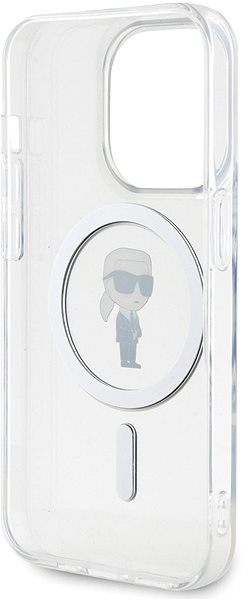 Telefon tok Karl Lagerfeld IML Ikonik iPhone 15 Pro MagSafe átlátszó tok ...