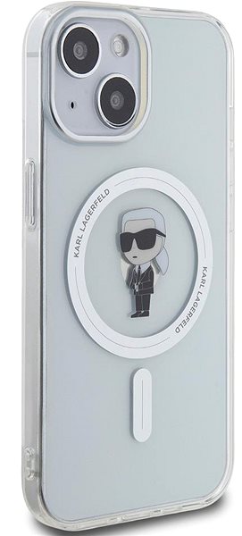 Telefon tok Karl Lagerfeld IML Ikonik iPhone 15 MagSafe átlátszó tok ...