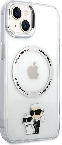 Handyhülle Karl Lagerfeld IML Karl and Choupette NFT MagSafe Back Cover für iPhone 15 Plus transparent ...