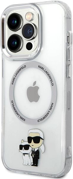 Telefon tok Karl Lagerfeld IML Karl and Choupette NFT iPhone 15 Pro Max MagSafe átlátszó tok ...