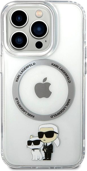 Handyhülle Karl Lagerfeld IML Karl and Choupette NFT MagSafe Back Cover für iPhone 15 Pro Max transparent ...