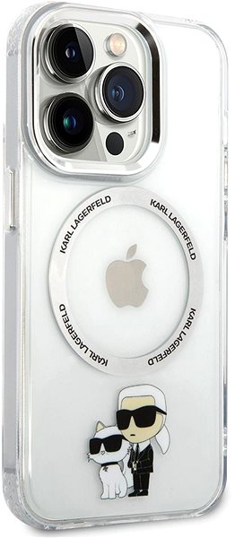 Telefon tok Karl Lagerfeld IML Karl and Choupette NFT iPhone 15 Pro MagSafe átlátszó tok ...