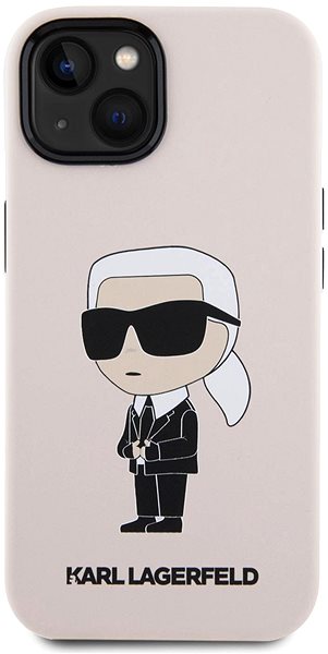 Telefon tok Karl Lagerfeld Liquid Silicone Ikonik NFT iPhone 15 rózsaszín tok ...