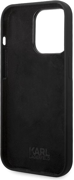 Handyhülle Karl Lagerfeld Liquid Silicone Ikonik NFT Back Cover für iPhone 15 Pro Max Schwarz ...