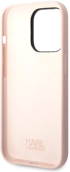 Handyhülle Karl Lagerfeld Liquid Silicone Ikonik NFT Back Cover für iPhone 15 Pro Max Rosa ...