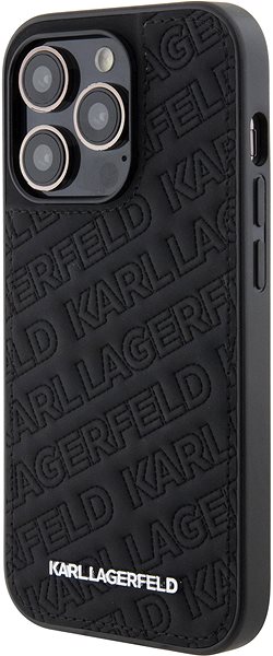 Kryt na mobil Karl Lagerfeld PU Quilted Pattern Zadný Kryt pre iPhone 15 Pro Black ...