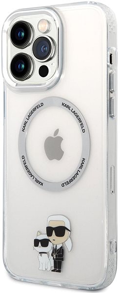 Handyhülle Karl Lagerfeld IML Karl and Choupette NFT MagSafe Back Cover für iPhone 13 Pro Max Transparent ...