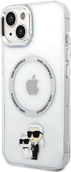 Handyhülle Karl Lagerfeld IML Karl and Choupette NFT MagSafe Back Cover für iPhone 13 Transparent ...