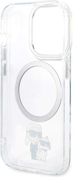 Handyhülle Karl Lagerfeld IML Karl and Choupette NFT MagSafe Back Cover für iPhone 14 Pro Transparent ...