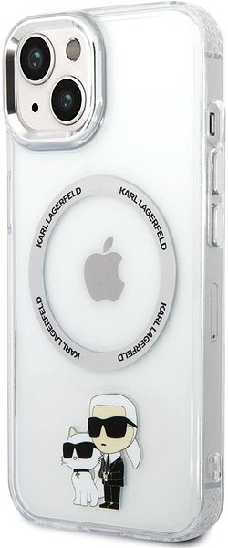 Handyhülle Karl Lagerfeld IML Karl and Choupette NFT MagSafe Back Cover für iPhone 14 Transparent ...