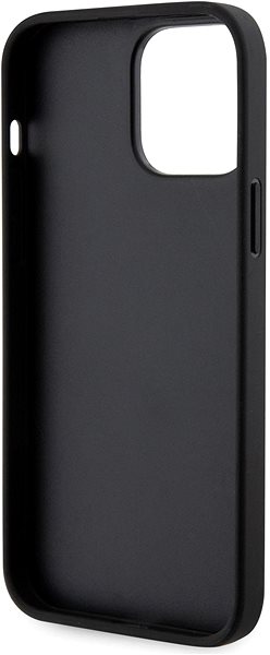 Kryt na mobil Karl Lagerfeld Saffiano Card Slot Metal Signature Zadní Kryt pro iPhone 13 Pro Max Black ...
