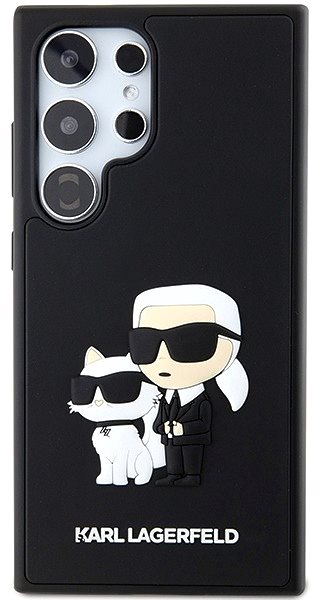 Telefon tok Karl Lagerfeld 3D Rubber Karl and Choupette Samsung Galaxy S24 Ultra fekete tok ...