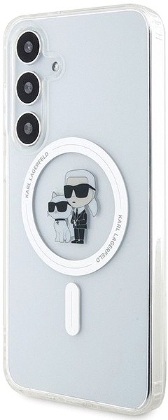Handyhülle Karl Lagerfeld IML Glitter Karl und Choupette MagSafe Back Cover für Samsung Galaxy S24 Transparent ...