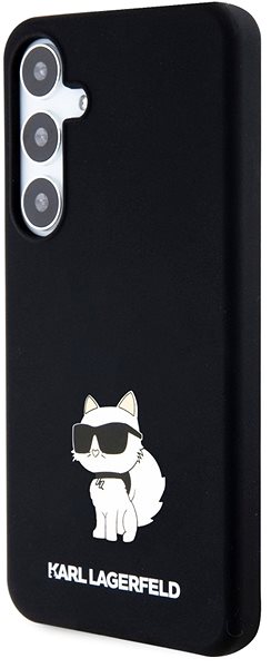 Telefon tok Karl Lagerfeld Liquid Silicone Choupette NFT Samsung Galaxy S24+ fekete tok ...