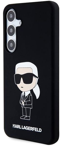 Telefon tok Karl Lagerfeld Liquid Silicone Ikonik NFT Samsung Galaxy S24+ fekete tok ...