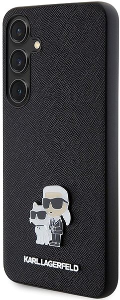 Kryt na mobil Karl Lagerfeld PU Saffiano Metal Karl and Choupette Zadný Kryt na Samsung Galaxy S24 Black ...
