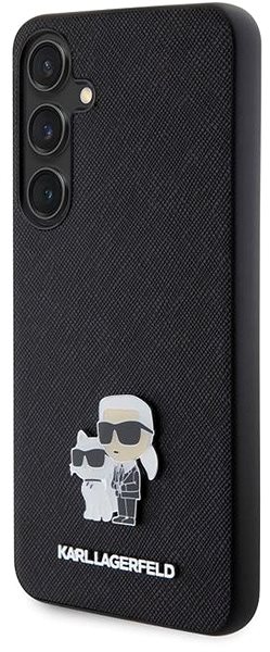 Kryt na mobil Karl Lagerfeld PU Saffiano Metal Karl and Choupette Zadný Kryt na Samsung Galaxy S24+ Black ...
