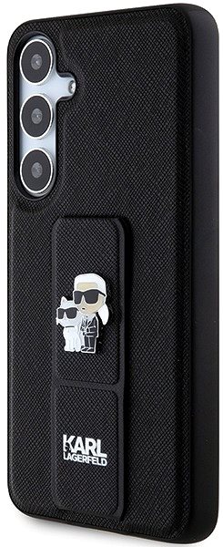 Kryt na mobil Karl Lagerfeld Saffiano Grip Stand Metal Logo Zadný Kryt na Samsung Galaxy S24 Black ...