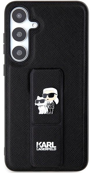 Kryt na mobil Karl Lagerfeld Saffiano Grip Stand Metal Logo Zadný Kryt na Samsung Galaxy S24+ Black ...