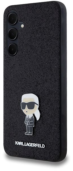 Handyhülle Karl Lagerfeld Fixed Glitter Metal Ikonik Backcover für das Samsung Galaxy A35 5G Black ...