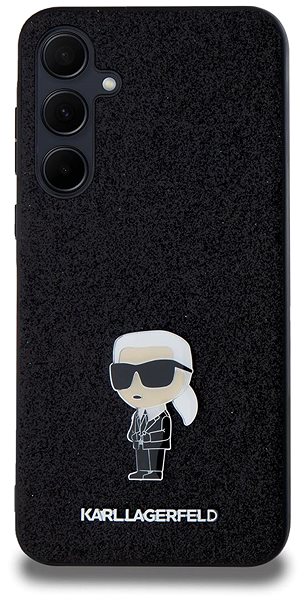 Handyhülle Karl Lagerfeld Fixed Glitter Metal Ikonik Backcover für das Samsung Galaxy A35 5G Black ...