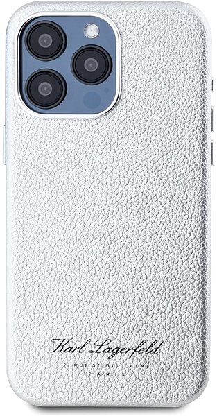 Handyhülle Karl Lagerfeld Grained PU Hotel RSG Backcover für das iPhone 15 Pro Grey ...