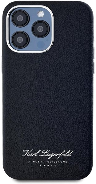 Handyhülle Karl Lagerfeld Grained PU Hotel RSG Backcover für das iPhone 15 Pro Max Black ...
