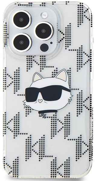Handyhülle Karl Lagerfeld IML Electroplated Choupette Head Backcover für das iPhone 15 Pro Max Transparent ...