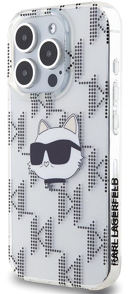 Handyhülle Karl Lagerfeld IML Electroplated Choupette Head Backcover für das iPhone 15 Pro Max Transparent ...