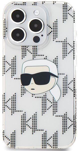 Handyhülle Karl Lagerfeld IML Electroplatted Karl Head Back Cover für das iPhone 15 Pro Max Transparent ...