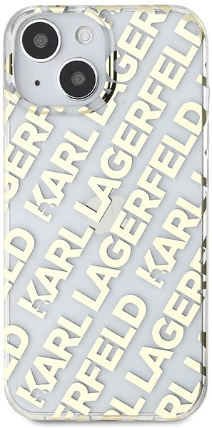 Telefon tok Karl Lagerfeld IML Electroplated Repeated Logo iPhone 15 Gold tok ...