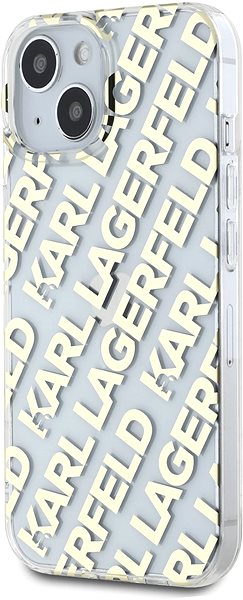 Telefon tok Karl Lagerfeld IML Electroplated Repeated Logo iPhone 15 Gold tok ...