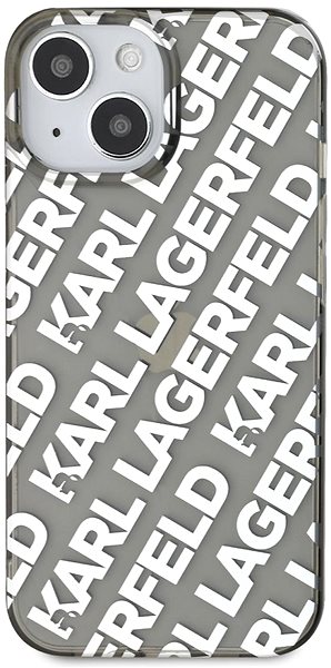Handyhülle Karl Lagerfeld IML Electroplated Repeated Logo Backcover für das iPhone 15 Silver ...