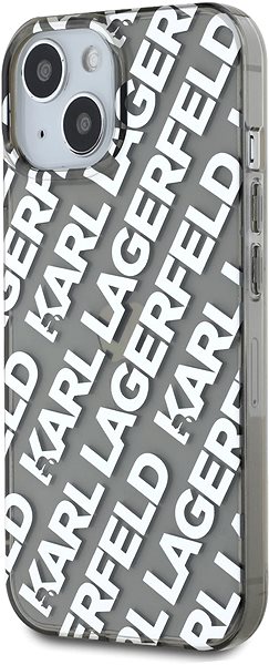 Handyhülle Karl Lagerfeld IML Electroplated Repeated Logo Backcover für das iPhone 15 Silver ...