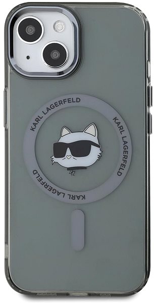 Handyhülle Karl Lagerfeld IML K&CH Heads Metal Frame MagSafe Back Cover für das iPhone 15 Black ...