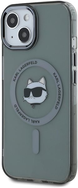 Handyhülle Karl Lagerfeld IML K&CH Heads Metal Frame MagSafe Back Cover für das iPhone 15 Black ...