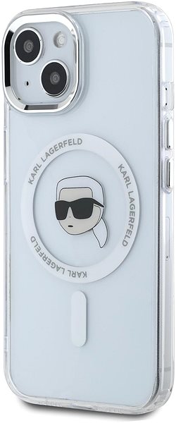 Handyhülle Karl Lagerfeld IML Head Metal Frame MagSafe Backcover für das iPhone 15 Transparent ...