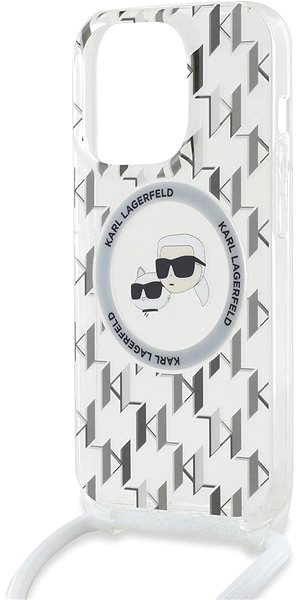 Handyhülle Karl Lagerfeld IML Monogram Crossbody K&CH Heads MagSafe Back Cover für das iPhone 13 Pro Max Transparen ...