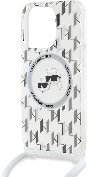 Handyhülle Karl Lagerfeld IML Monogram Crossbody K&CH Heads MagSafe Backcover für das iPhone 15 Pro Transparent ...