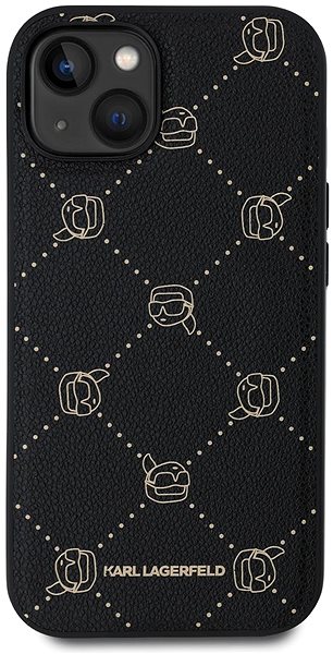 Handyhülle Karl Lagerfeld PU Karl Heads Pattern MagSafe Back Cover für iPhone 14 Schwarz ...