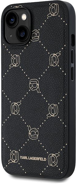 Handyhülle Karl Lagerfeld PU Karl Heads Pattern MagSafe Back Cover für iPhone 14 Schwarz ...
