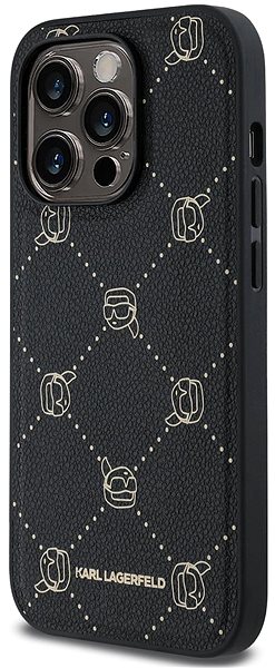 Kryt na mobil Karl Lagerfeld PU Karl Heads Pattern MagSafe Zadní Kryt pro iPhone 14 Pro Black ...