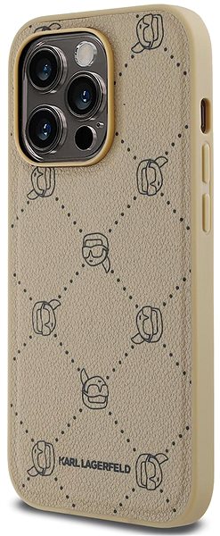 Handyhülle Karl Lagerfeld PU Karl Heads Pattern MagSafe Backcover für das iPhone 14 Pro Max Beige ...